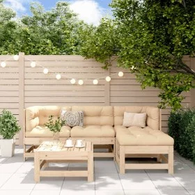 Gartensofa-Set 5-teilig aus massivem Kiefernholz von , Gartensets - Ref: Foro24-3186172, Preis: 270,79 €, Rabatt: %