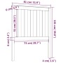 Bettkopfteil aus massivem weißem Kiefernholz, 81 x 6 x 101 cm von , Kopf- und Fußteile - Ref: Foro24-818496, Preis: 44,37 €, ...
