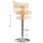 Küchenhocker 2 Stück Kunstleder gebogenes Holz creme von , Küchenhocker - Ref: Foro24-327337, Preis: 200,55 €, Rabatt: %
