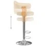 Taburetes de cocina 2 uds cuero sintético madera curvada crema de , Taburetes de cocina - Ref: Foro24-327337, Precio: 204,45 ...