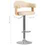 Küchenhocker 2 Stück Kunstleder gebogenes Holz creme von , Küchenhocker - Ref: Foro24-327337, Preis: 197,42 €, Rabatt: %