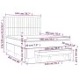 Box spring bed with taupe gray fabric mattress 140x200 cm by , Beds and slatted bases - Ref: Foro24-3136761, Price: 574,45 €,...