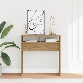 Mesa consola madera de ingeniería roble artesanal 78x30x80 cm en Mesas auxiliares | Comprar online en Foro24