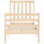 Single bed frame with solid wood headboard by , Beds and slatted bases - Ref: Foro24-3194206, Price: 91,11 €, Discount: %