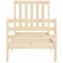 Single bed frame with solid wood headboard by , Beds and slatted bases - Ref: Foro24-3194206, Price: 89,94 €, Discount: %