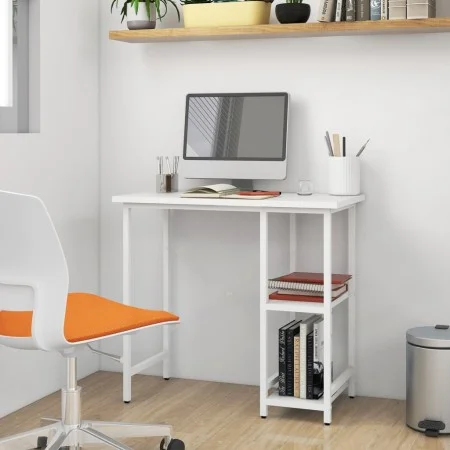 Computertisch aus MDF und weißem Metall, 80 x 40 x 72 cm von , Schreibtische - Ref: Foro24-20555, Preis: 59,87 €, Rabatt: %