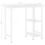 Computertisch aus MDF und weißem Metall, 80 x 40 x 72 cm von , Schreibtische - Ref: Foro24-20555, Preis: 59,87 €, Rabatt: %