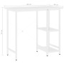 MDF and white metal computer desk 80x40x72 cm by , Desks - Ref: Foro24-20555, Price: 60,86 €, Discount: %