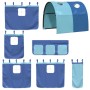Cortinas para camas altas con túnel poliéster azul
