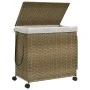 Cesto para ropa sucia con ruedas ratán 60x35x60,5 cm by , Laundry baskets - Ref: Foro24-372039, Price: 86,07 €, Discount: %