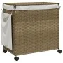 Cesto para ropa sucia con ruedas ratán 60x35x60,5 cm by , Laundry baskets - Ref: Foro24-372039, Price: 86,07 €, Discount: %
