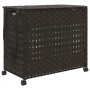 Cesto de ropa sucia con ruedas ratán marrón oscuro 66x35x60 cm by , Laundry baskets - Ref: Foro24-372045, Price: 93,71 €, Dis...