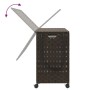 Cesto de ropa sucia con ruedas ratán marrón oscuro 66x35x60 cm by , Laundry baskets - Ref: Foro24-372045, Price: 93,71 €, Dis...