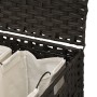 Wäschekorb mit Rattanrädern in dunkelbraun 66x35x60 cm. von , Wäschekörbe - Ref: Foro24-372045, Preis: 93,71 €, Rabatt: %