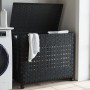 Cesto para ropa sucia con ruedas ratán negro 66x35x60 cm by , Laundry baskets - Ref: Foro24-372047, Price: 83,20 €, Discount: %
