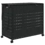 Cesto para ropa sucia con ruedas ratán negro 66x35x60 cm de , Cestas para ropa - Ref: Foro24-372047, Precio: 92,42 €, Descuen...