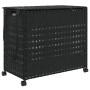 Cesto para ropa sucia con ruedas ratán negro 66x35x60 cm by , Laundry baskets - Ref: Foro24-372047, Price: 83,20 €, Discount: %