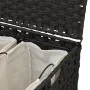 Cesto para ropa sucia con ruedas ratán negro 66x35x60 cm de , Cestas para ropa - Ref: Foro24-372047, Precio: 92,42 €, Descuen...