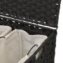 Cesto para ropa sucia con ruedas ratán negro 66x35x60 cm by , Laundry baskets - Ref: Foro24-372047, Price: 83,20 €, Discount: %