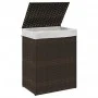 Wäschekorb mit dunkelbraunem Rattan-Deckel 46x33x60 cm. von , Wäschekörbe - Ref: Foro24-372030, Preis: 59,05 €, Rabatt: %