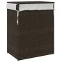 Wäschekorb mit dunkelbraunem Rattan-Deckel 46x33x60 cm. von , Wäschekörbe - Ref: Foro24-372030, Preis: 59,05 €, Rabatt: %