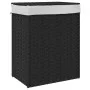 Wäschekorb mit schwarzem Deckel aus synthetischem Rattan 46x33x60 cm. von , Wäschekörbe - Ref: Foro24-372032, Preis: 66,08 €,...