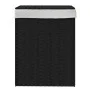 Cesto de ropa sucia con tapa ratán sintético negro 46x33x60 cm de , Cestas para ropa - Ref: Foro24-372032, Precio: 66,07 €, D...