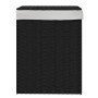 Cesto de ropa sucia con tapa ratán sintético negro 46x33x60 cm by , Laundry baskets - Ref: Foro24-372032, Price: 76,06 €, Dis...