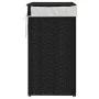 Cesto de ropa sucia con tapa ratán sintético negro 46x33x60 cm de , Cestas para ropa - Ref: Foro24-372032, Precio: 66,07 €, D...