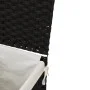 Cesto de ropa sucia con tapa ratán sintético negro 46x33x60 cm de , Cestas para ropa - Ref: Foro24-372032, Precio: 66,07 €, D...