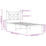 Estructura de cama con cabecero metal negro 75x190 cm de , Camas y somieres - Ref: Foro24-374329, Precio: 76,15 €, Descuento: %
