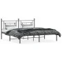 Bed frame with black metal headboard 180x200 cm by , Beds and slatted bases - Ref: Foro24-374343, Price: 122,80 €, Discount: %