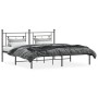 Estructura de cama con cabecero metal negro 180x200 cm de , Camas y somieres - Ref: Foro24-374343, Precio: 124,84 €, Descuent...