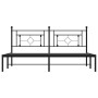 Estructura de cama con cabecero metal negro 180x200 cm de , Camas y somieres - Ref: Foro24-374343, Precio: 124,84 €, Descuent...