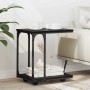 Mesa lateral Roble Negro 50 x 35 x 55.5 cm Madera de ingeniería en Mesas auxiliares | Comprar online en Foro24