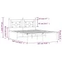 Bed frame with black metal headboard 180x200 cm by , Beds and slatted bases - Ref: Foro24-374343, Price: 122,80 €, Discount: %