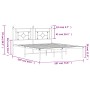 Estructura de cama con cabecero metal negro 180x200 cm de , Camas y somieres - Ref: Foro24-374343, Precio: 124,84 €, Descuent...