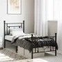 Estructura de cama con cabecero y estribo metal negro 80x200 cm de , Camas y somieres - Ref: Foro24-374348, Precio: 76,15 €, ...