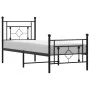 Estructura de cama con cabecero y estribo metal negro 80x200 cm de , Camas y somieres - Ref: Foro24-374348, Precio: 76,15 €, ...