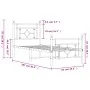 Estructura de cama con cabecero y estribo metal negro 80x200 cm de , Camas y somieres - Ref: Foro24-374348, Precio: 76,15 €, ...