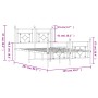 Estructura de cama cabecero y estribo metal negro 120x200 cm de , Camas y somieres - Ref: Foro24-374355, Precio: 111,14 €, De...