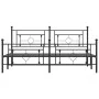 Black metal headboard and footboard bed frame 183x213 cm by , Beds and slatted bases - Ref: Foro24-374362, Price: 132,74 €, D...