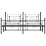 Estructura de cama cabecero y estribo metal negro 183x213 cm de , Camas y somieres - Ref: Foro24-374362, Precio: 134,70 €, De...