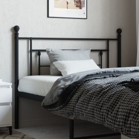 Black metal headboard 107 cm by , Headboards and footboards - Ref: Foro24-374369, Price: 29,58 €, Discount: %