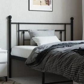 Cabecero de metal negro 107 cm de , Cabeceros y pies de cama - Ref: Foro24-374369, Precio: 29,17 €, Descuento: %
