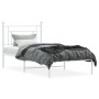 Bettgestell aus Metall mit weißem Kopfteil 90x200 cm von , Betten und Lattenroste - Ref: Foro24-374381, Preis: 65,70 €, Rabat...