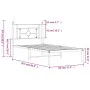 Metal bed frame with white headboard 90x200 cm by , Beds and slatted bases - Ref: Foro24-374381, Price: 64,82 €, Discount: %