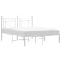 Metallbettgestell mit weißem Kopfteil 140x190 cm von , Betten und Lattenroste - Ref: Foro24-374388, Preis: 97,22 €, Rabatt: %