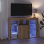 Armario LED para TV de Esquina Roble artesanal 108 x 40 x 68 cm en Muebles TV | Comprar online en Foro24