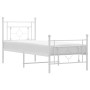 Metallbettgestell mit Kopf- und Fußteil weiß 80x200 cm von , Betten und Lattenroste - Ref: Foro24-374397, Preis: 72,54 €, Rab...